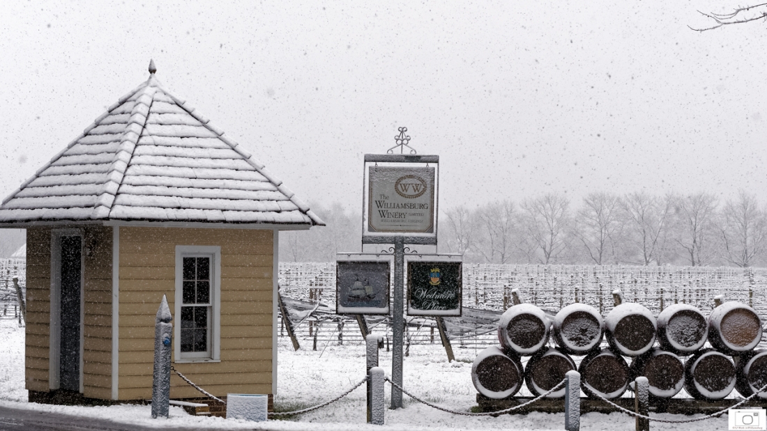 Snowy Day At The Williamsburg Winery - January 2016