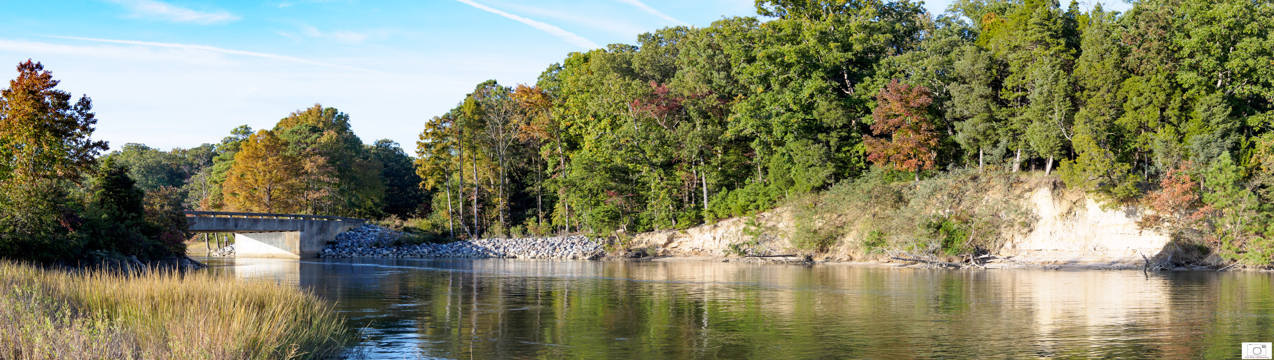 Fall Afternoon at College Creek Flowing Toward the Beach - October 2015