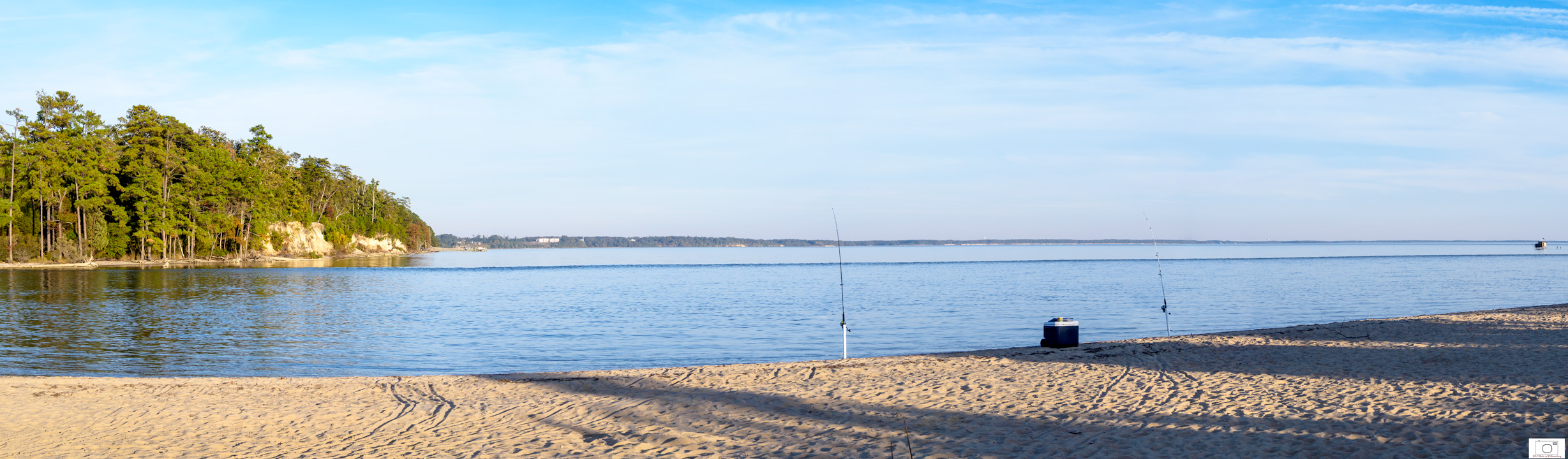 Fall Afternoon at College Creek Beach Looking at the Sandbar - October 2015